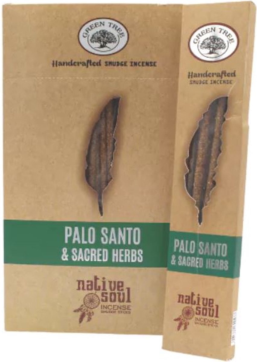 Native Soul Palo Santo Sacred Herbs Smudge Wierook Green Tree - 12 stuks