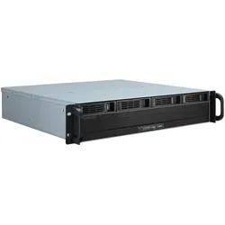 Inter-Tech IPC 2U-2404S Rack Schwarz, Silber