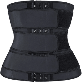 Inspire Essentials FlexCore Womens Waist Support Sauna Trainer Belt l black