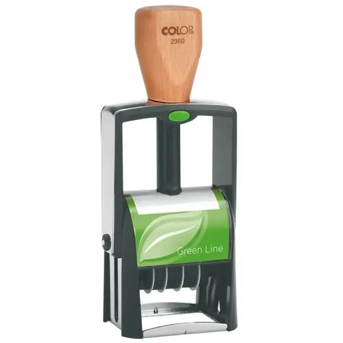 COLOP Datumstempel mit Text individualisierbar Green Line 2360 selbstfärbend schwarz ohne Logo