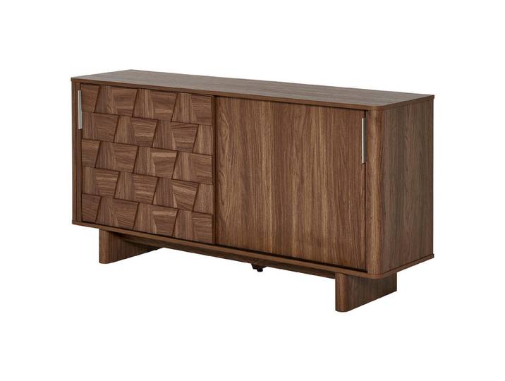 Livetastic Sideboard Chess, Walnuss, 2 Fächer, 150x76x40 cm, stehend, Wohnzimmer, Kommoden & Sideboards, Sideboards