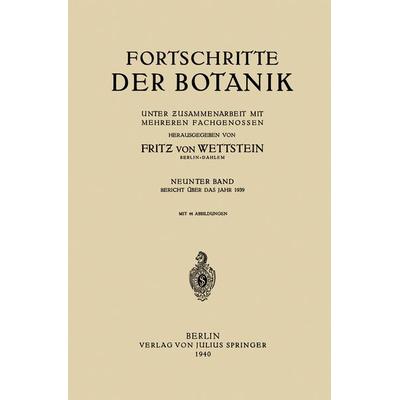 Fortschritte der Botanik, Taschenbuch von Fritz Wettstein, Springer Berlin, 978-3-642-90569-8