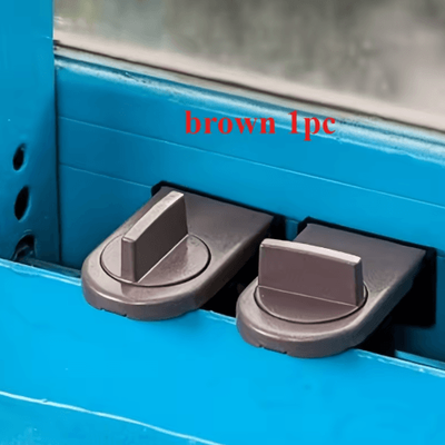 Adjustable Aluminum Window Safety Lock For Child Protection & Security brown 1pc
