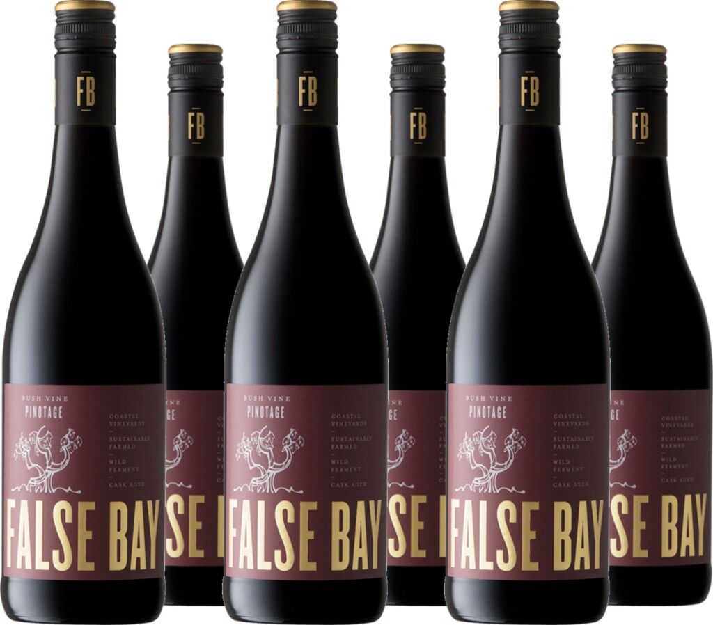 6er Vorteilspaket False Bay Bush Vine Pinotage 2023 Waterkloof