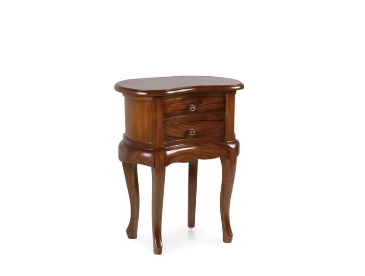 Table de chevet en bois marron L 50 cm