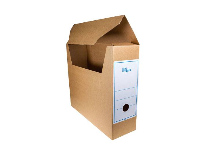Büroline 660745 Ablegeschachtel Snap A4 braun, mit Etiketten 5 Stk