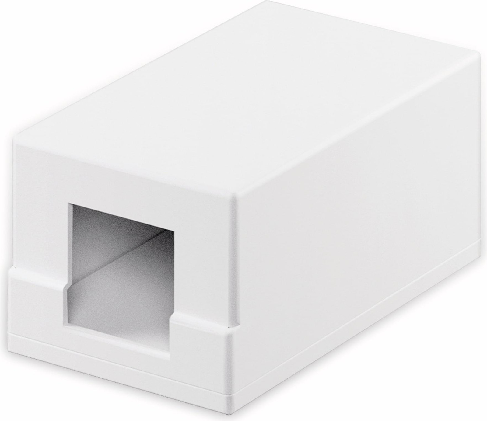 Goobay Keystone-wandplaat met 1 poort, wit