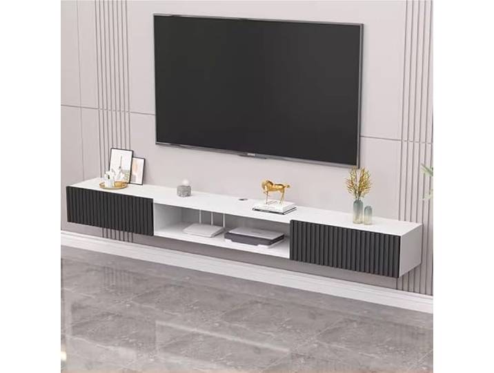 Schwimmende TV-Ständer-Medienkonsole for Fernseher, Unterhaltungscenter Mit Aufbewahrungs-TV-Ständer for die Wandmontage im Wohnzimmer lowboard