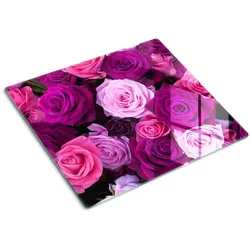 GLASPLATTE 60x52 cm Rosen