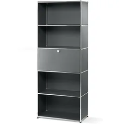 Tchibo - Hohes Regal Metall »Cn3« mit Klappenfach - 77x40x194,5cm - chrom -