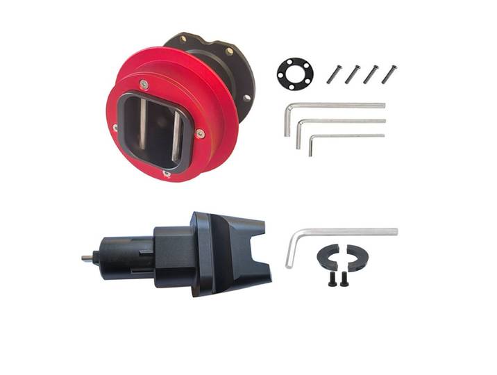 En stock : Pack Simube Bule Qr2 Pro (type-C) à déconnexion rapide pour Fanatec (côté volant et côté base Qr2) (port type-C)