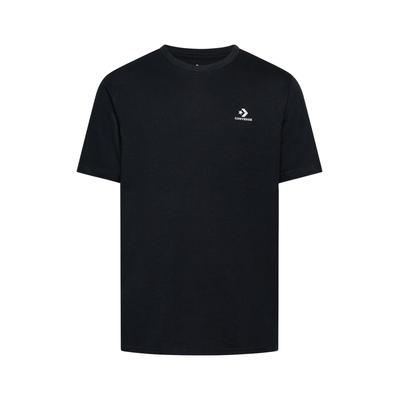 T-Shirt CONVERSE "CHEST STAR CHEV TEE", Herren, Gr. XXL, schwarz, Obermaterial: 100% Baumwolle, Shirts T-Shirt, für Erwachsene, kurzärmelig, für Sportmode und Streetwear