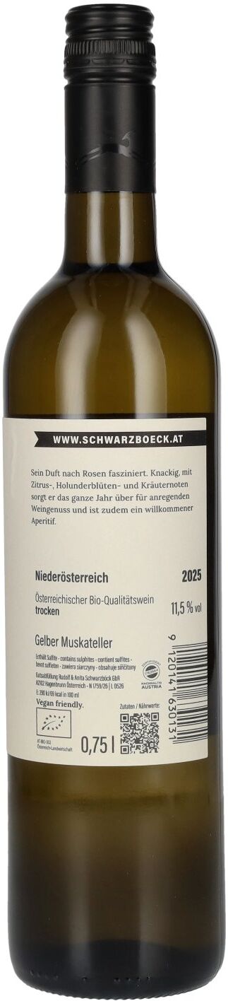 Weingut Schwarzböck Schwarzböck Gelber Muskateller BIO 2025 11,5% Vol. 0,75l