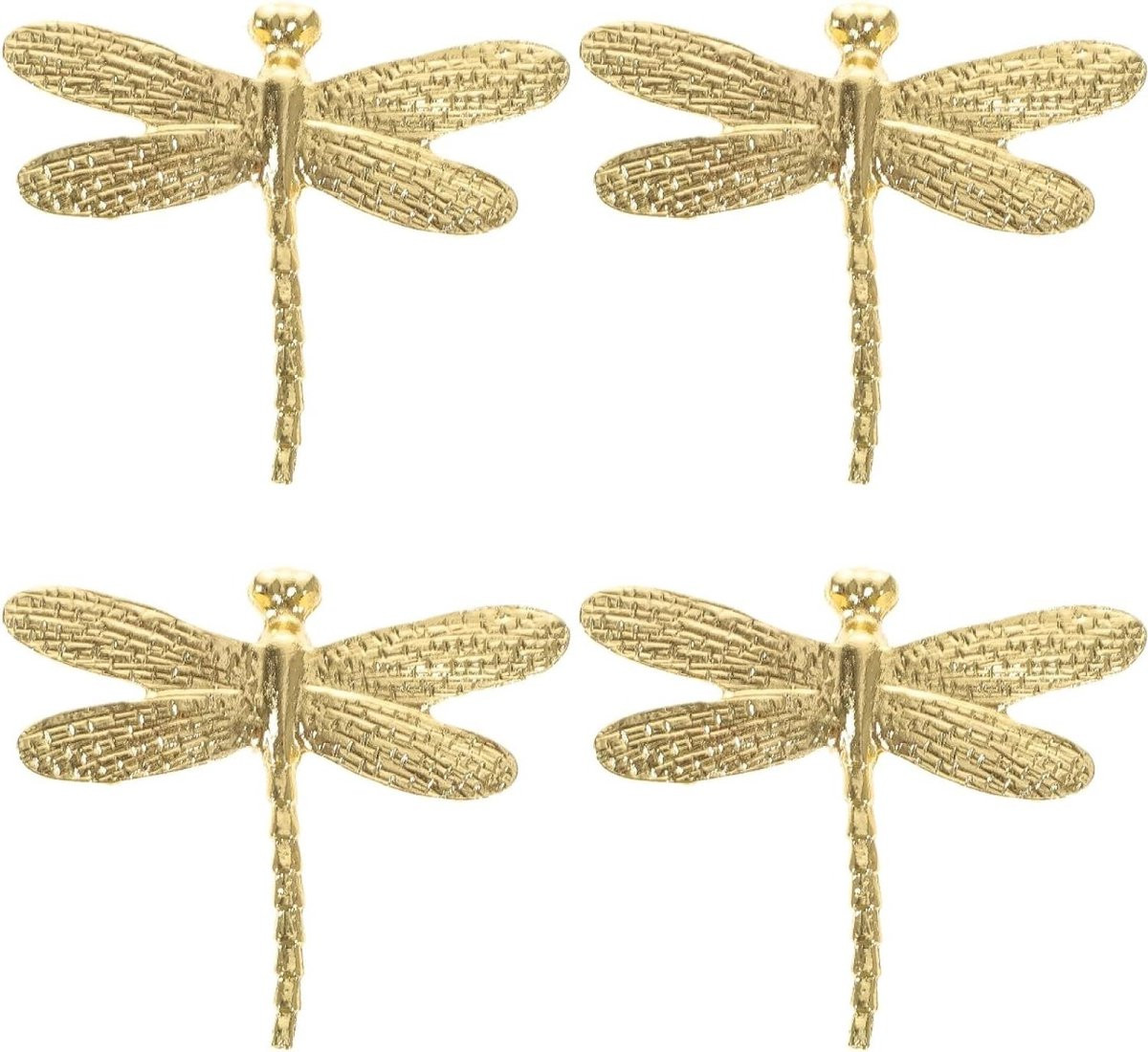 Cosensi Set van 4 Messing Bronzen Libel Sculpturen voor Decoratie