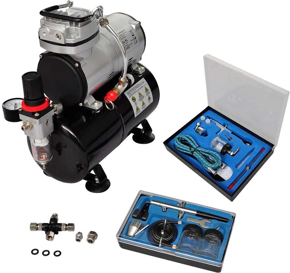 vidaXL Kit de compresseur professionnel avec 2 pistolets