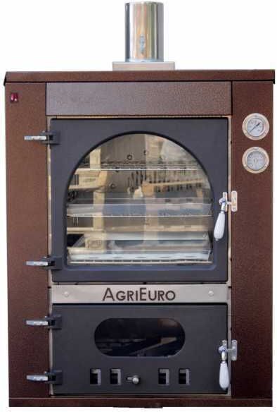 AgriEuro TOP-LINE AgriEuro Magnus 80 Deluxe INC - Einbau-Holzbackofen aus Edelstahl - kupferfarben