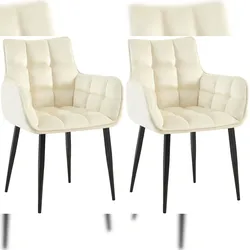 CLP 2er Set Stuhl Tirana Samt creme