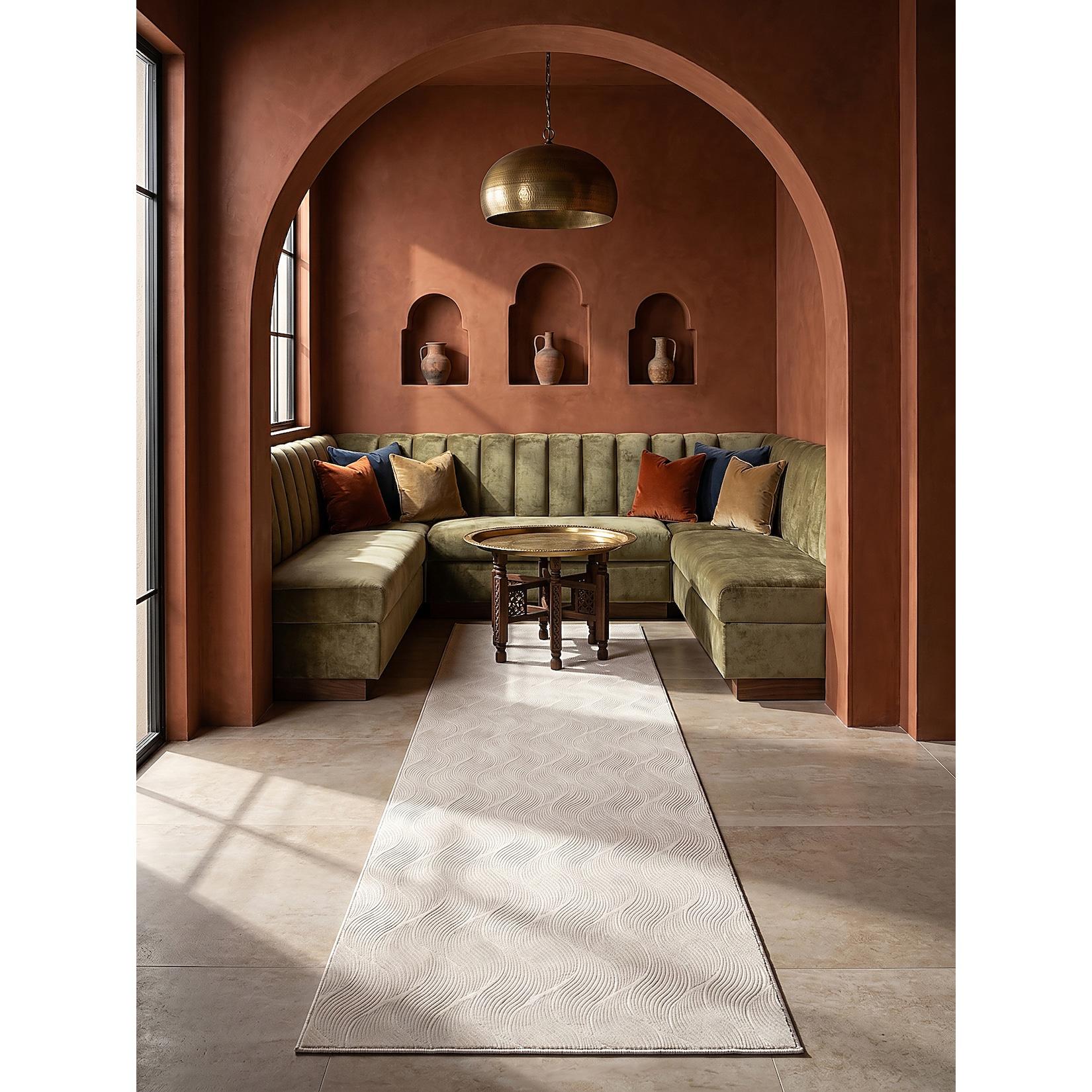 Läufer Antirutsch Creme 80x300 cm - DALAR Kadima Design