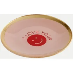 Glasteller Love Plates M Rosa
