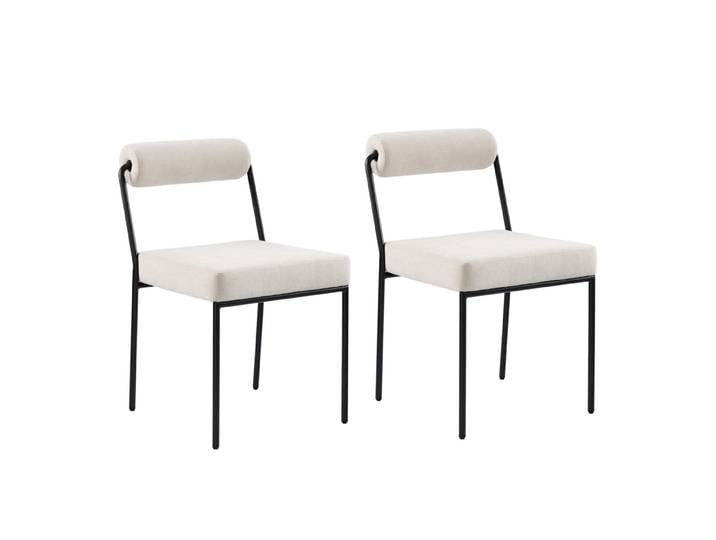 2er-Set Nosta Esszimmerstühle – Helles Taupe