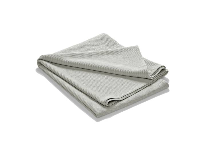 Etol Design Stripe Bettüberwurf Baumwolle stone washed 260 x 260 Hellgrau
