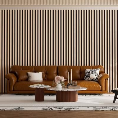 "Hochwertiges 47.2"" x 23.6"" Contour Round Acoustic Wall Panels for Interior Wall Decor, 4-Pack (31 Sq. Ft.)"