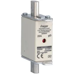 Hager LNH00020M6 NH-Sicherungseinsatz NH000 gG 690V 20A Kombimelder Grifflasche spannungsführend