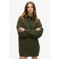 Superdry für Damen. W8011738A Kapuzenkleid mit Strass Tattoo grün (XXS/XS), Lässig, Baumwolle, Langarm