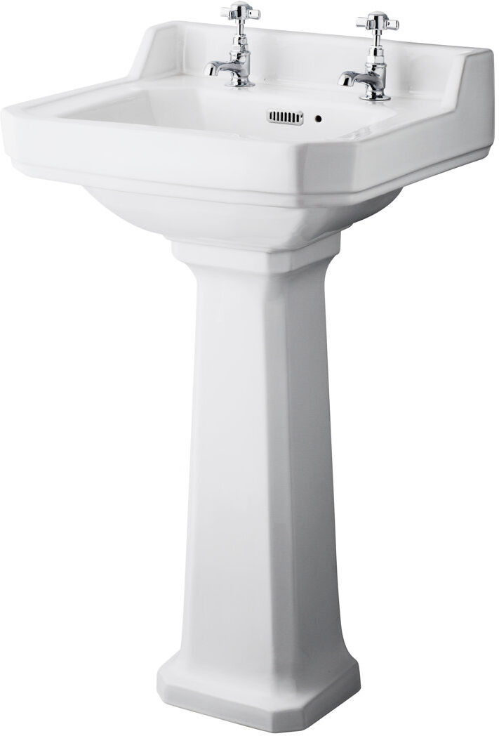 Belfry Bathroom Lokshin Vitreous China Rectangular Sink with Overflow White 50cm W