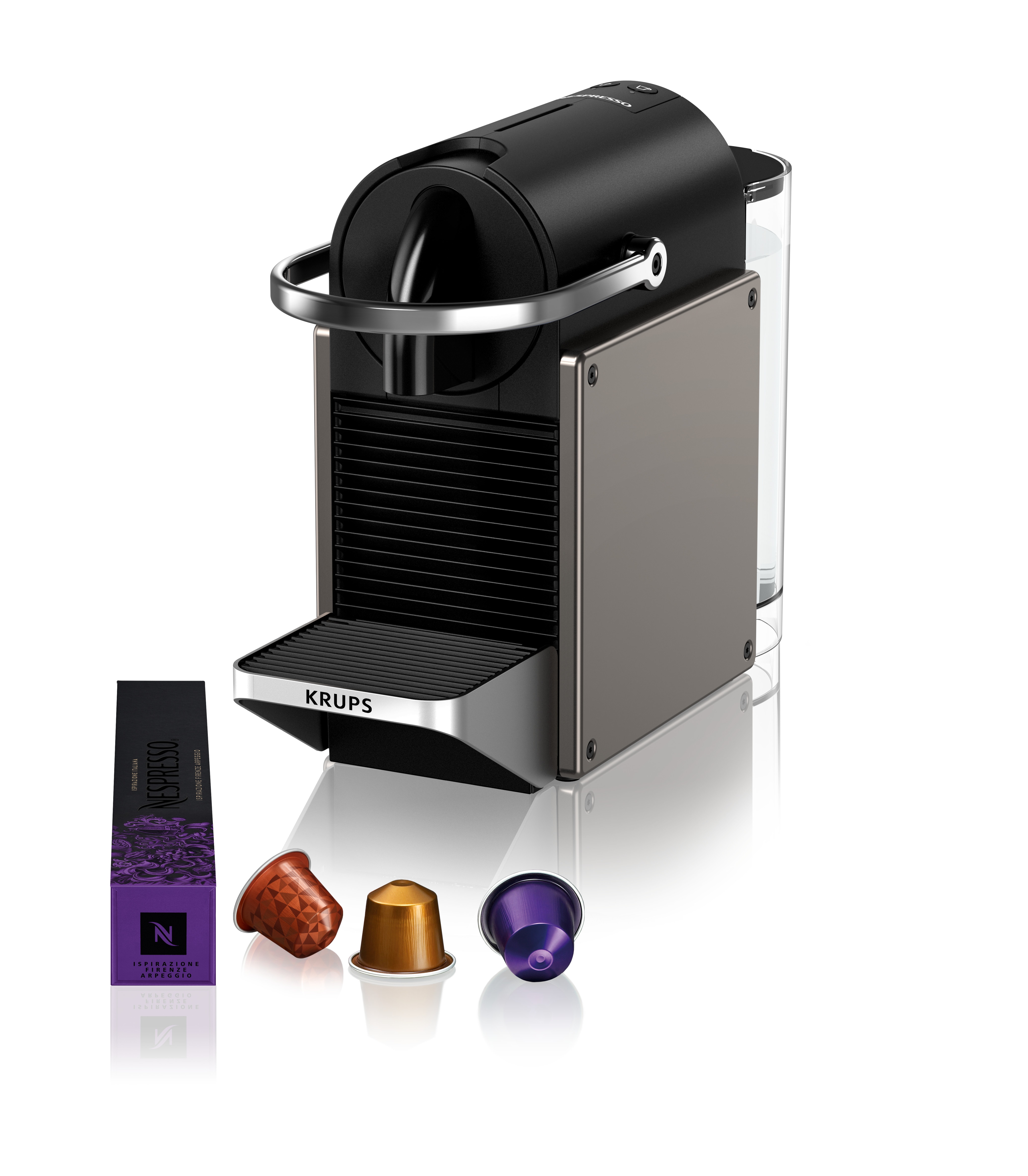 Nespresso Pixie Redesing Kaffeemaschine von Krups Titan XN306T NESPRESSO PIXIE