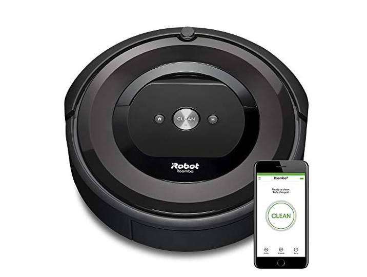 irobot Roomba e5 Aspirateur robotisé\, 0\,6 L (sans Sac\, Environ\, Tapis\, Sol Dur\, Stratifié)\, Charbon de Bois