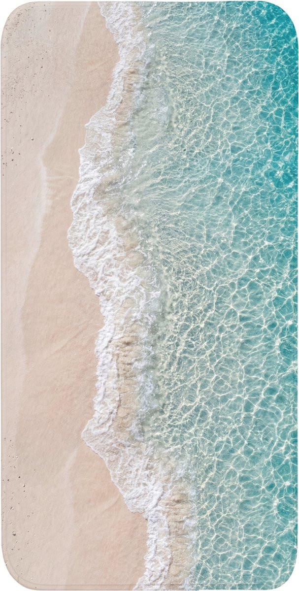 Antislip Badmat Kust Zand Blauw - 60 x 120 cm
