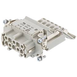 HARTING Han 10ES Anschlussverteiler Buchseneinsatz (F) rechts Käfigzugfederanschluss, 10-polig+PE 500V, 16A - 1 09330104739
