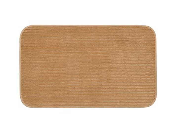 Gözze - Rutschfester Weicher Badeteppich, 100% Polyester, 70 x 120 cm - Sand
