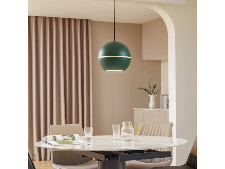 Lush Hängeleuchte, grün, Ø 30 cm, Aluminium, E27- NOLA - Wohnzimmer - Skandinavisch - Einflammig