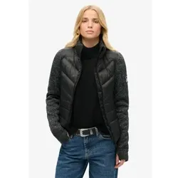 Superdry für Damen. W5011823A Storm Hybrid-Strickjacke schwarz (M), Lässig, Recyceltes Polyester, Nachhaltig