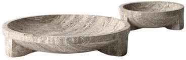 BIDKhome Travertine Bowl Large Cream