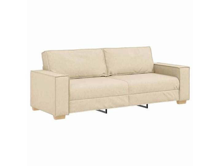 Promotion Févr Canapé rembourré - pour maison - Accoudoirs larges - Crème 220x80x84 cm tissu FR76152382