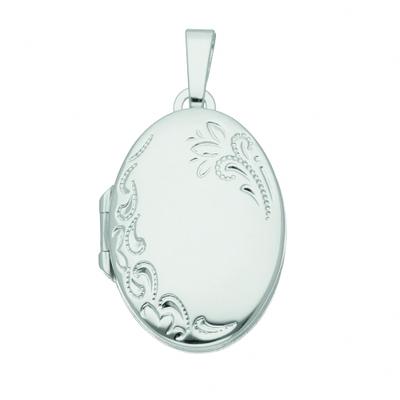 Medallionanhänger ADELIA´S "Medaillon 925 Silber", silber, Schmuckanhänger, Damen, Silber 925 (Sterlingsilber), Silberanhänger