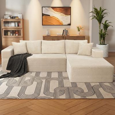 WINSOON Plush Modular Sectional Sofa with Pillows