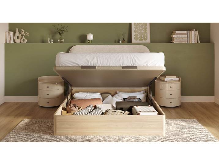 Lit coffre TEDDY haut de gamme 90x190 - Bois