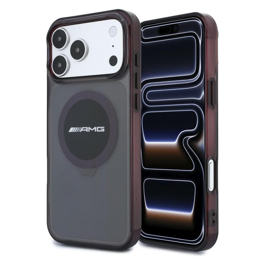 Mercedes Case AMG IML Transparent Bicolor Block MagSafe for iPhone 18 Pro Max / 17 Pro Max black/burgundy (Apple iPhone 17 Pro Max, Apple iPhone 18 Pro Max) (AMG00130)