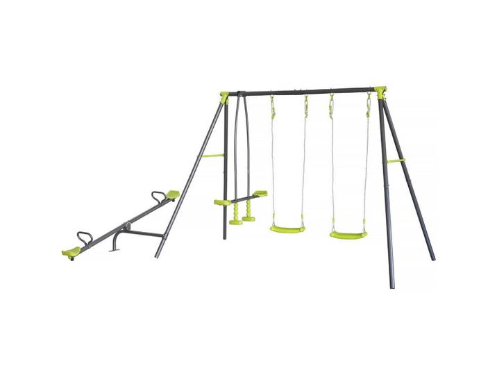 Habitat Garten Klettergerüst AUS Stahl basile Grün, Metall, 240x195x342 cm, Freizeit & Co, Gartenspielzeug