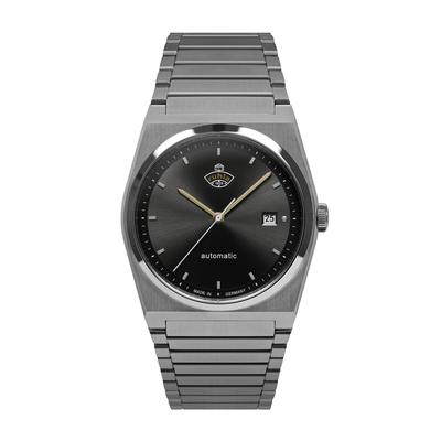 Automatikuhr RUHLA "Space Control Automatik", silber (silberfarben), Armbanduhren, Herren, Automatikuhr, Armbanduhr, Herrenuhr, Datum, Saphirglas, Made in Germany