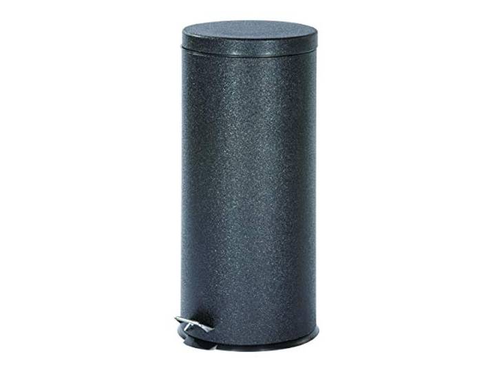 Daewoo Glace Noir Küchenmülleimer, stabiler Mülleimer mit Fußpedal, aus oxidationsbeständigem Zinnmetall, hygienisches Design verhindert die Verbreitung von Keimen, 64,4 cm, Schwarz