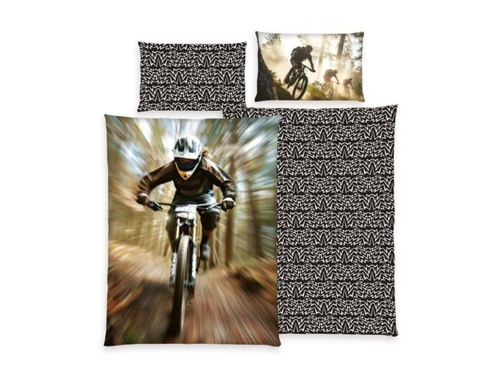Bettwäsche mit Bike-Action