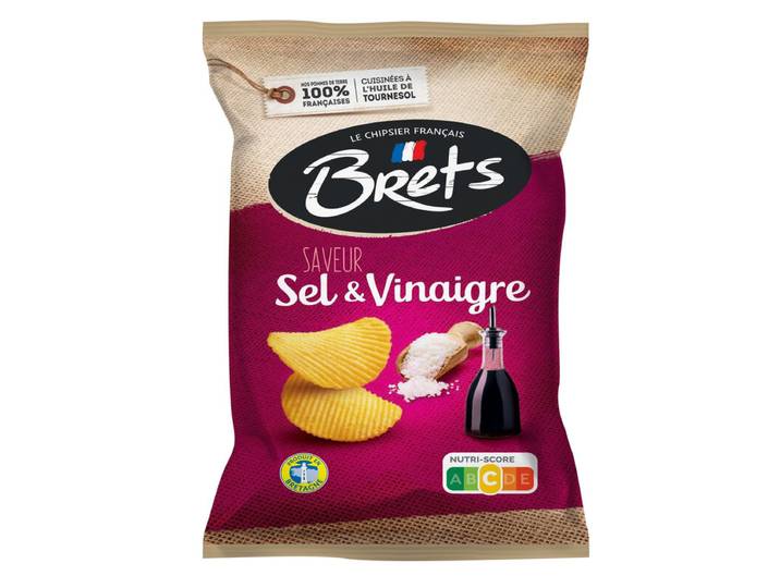 BRET'S Chips saveur sel &amp; vinaigre - 125 g