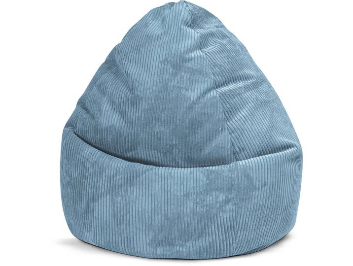 Pouf poire confort xxl velours grosse cote bleu pétrole 80x130cm