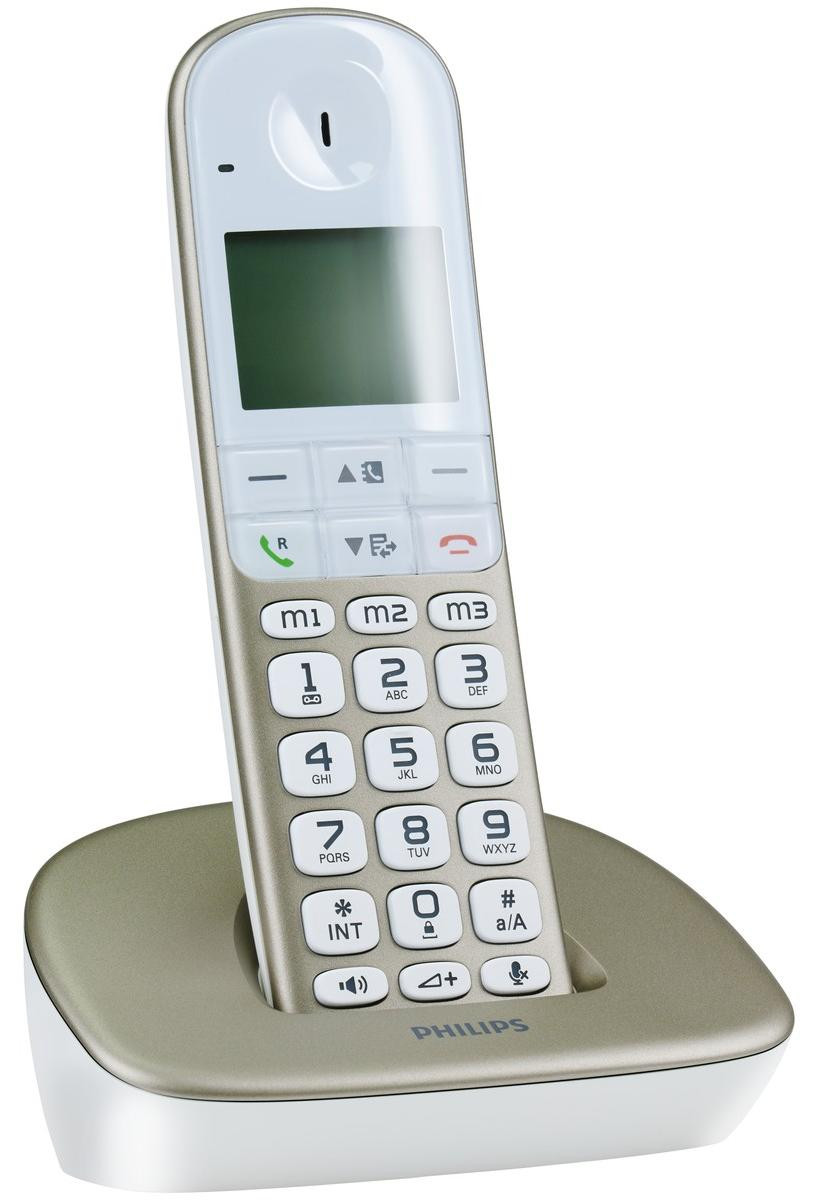 Philips XL490 Vaste Telefoon - Wit - Seniorentelefoon met Grote Toetsen en Gehoorapparaat Compatibiliteit
