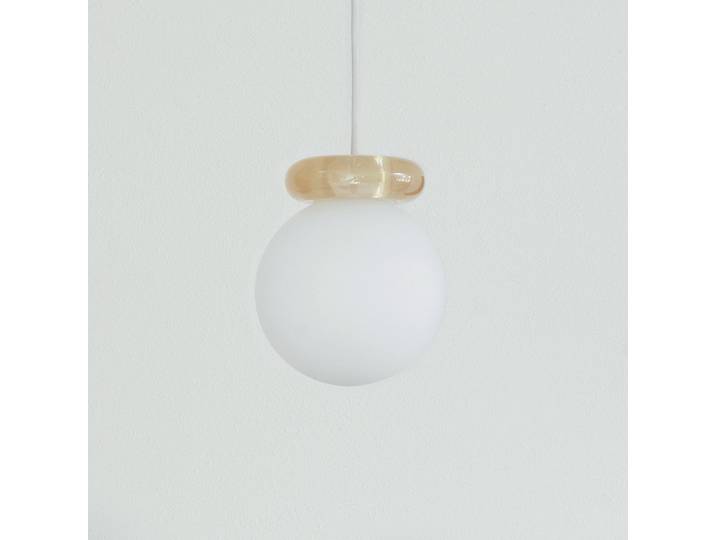 Hinx Pendellampe, sandfarben/weiß, Glas - Normann Copenhagen - Küche - Design - Einflammig